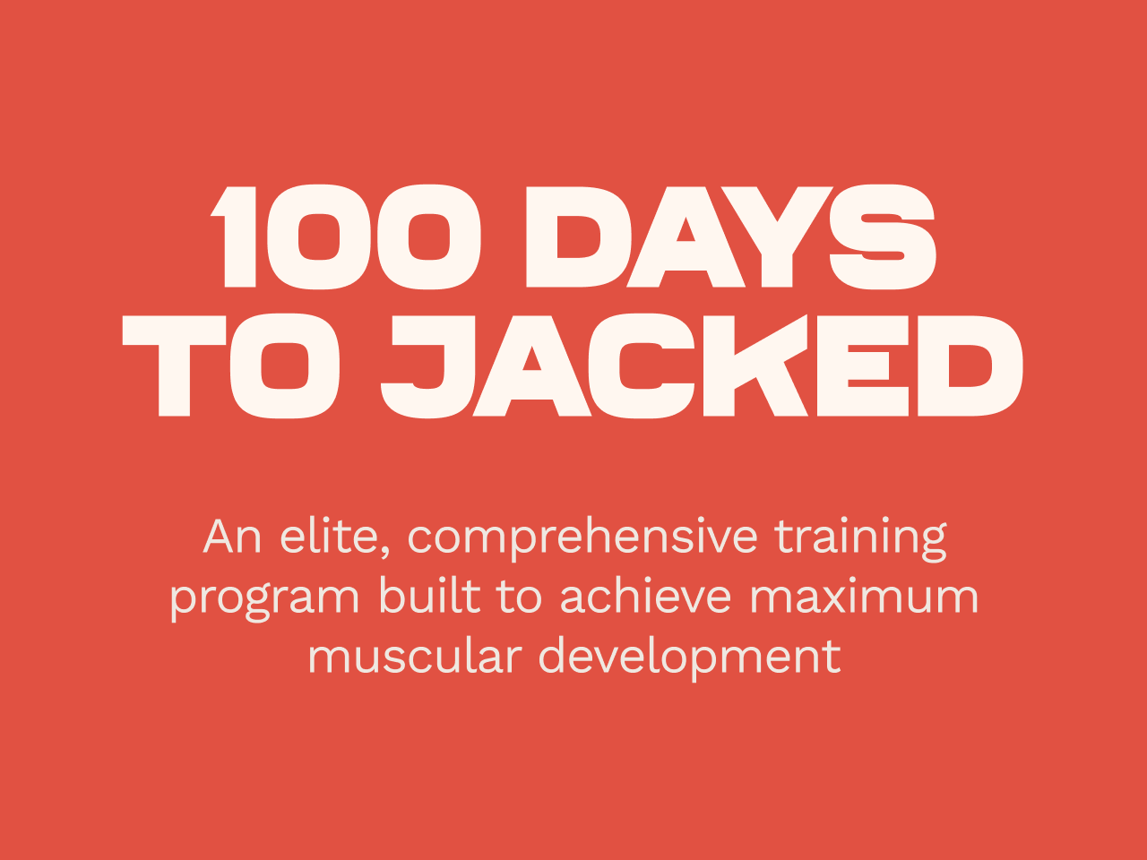 100 Days to Jacked